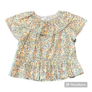 Zara Floral Blouse 4-5 Girls NWT New